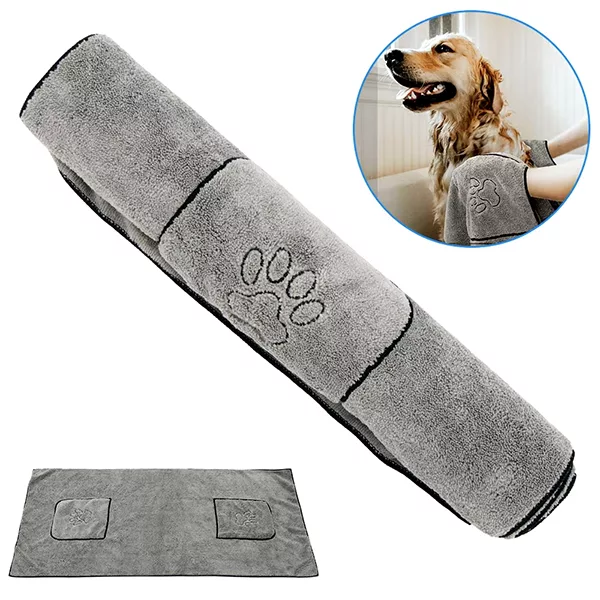 asciugamano ad asciugatura rapida, asciugamano per cani, asciugamano da bagno per cani, asciugamano in microfibra per cani, asciugamano super assorbente, asciugamano per animali domestici