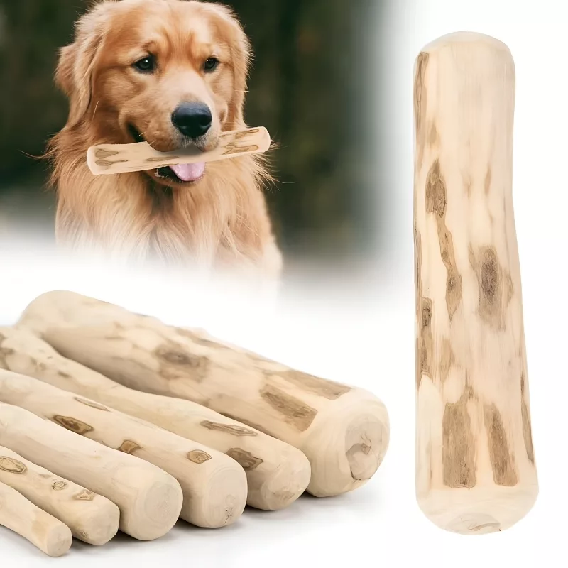 Giocattolo in legno per cani, bastoncino da masticare in legno per cani