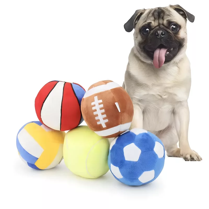giocattolo cigolante per cani, giocattolo a forma di palla per cani, pallone da calcio per cani