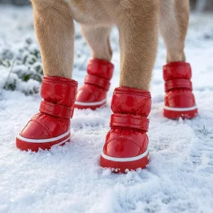 4 pezzi Scarpe impermeabili per cani da neve Stivaletti invernali caldi