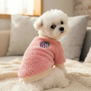 Carino maglione caldo e soffice per cani in morbido pile, pullover per animali domestici
