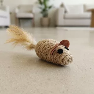 sisal mouse cat toy