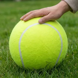 Grande palla da tennis gonfiabile in pile per cani