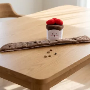 Simpatico giocattolo interattivo in peluche per cani, mangiatoia lenta e puzzle per snack