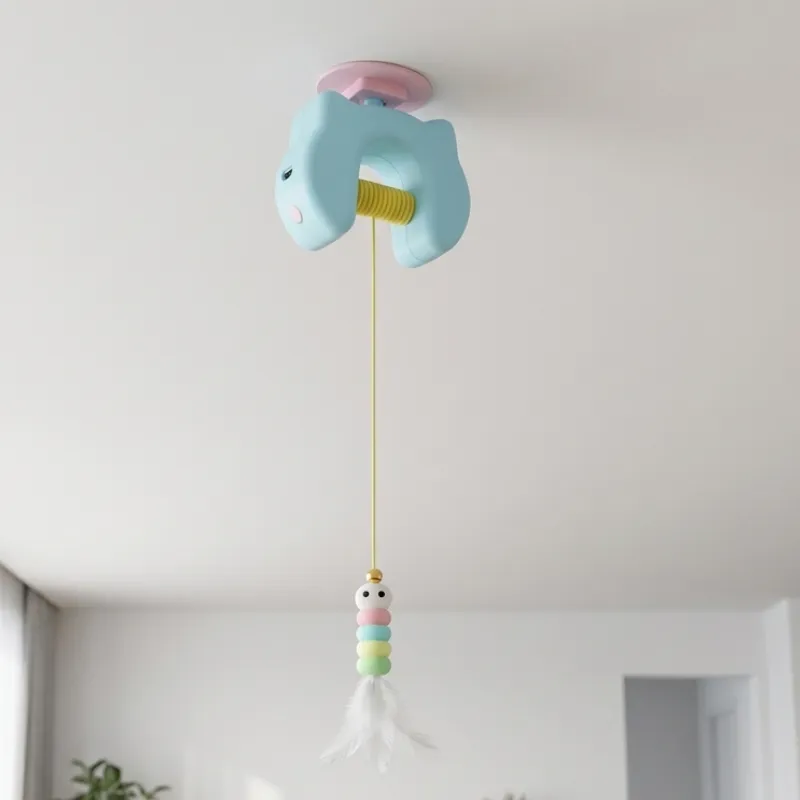 cat toy with feather, hanging cat toy