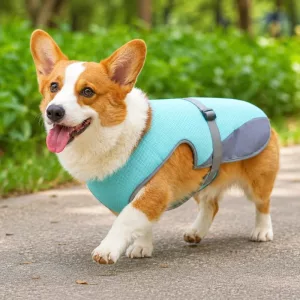 Gilet rinfrescante regolabile e traspirante per cani