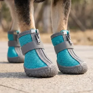 4 pz stivaletti per cani in mesh traspiranti antiscivolo