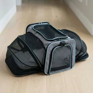 Borsa trasportino pieghevole in rete per cani