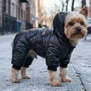 dog winter puffer jacket, dog hoodie jacket, dog hoodie jumpsuit