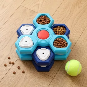 Gioco puzzle interattivo per cani, mangiatoia lenta e dispenser di snack