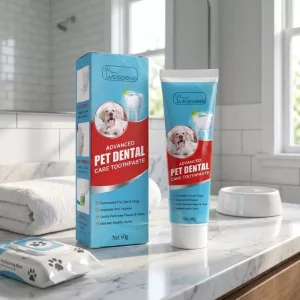 Dentifricio per la pulizia dei denti e l'igiene orale del cane per un alito fresco