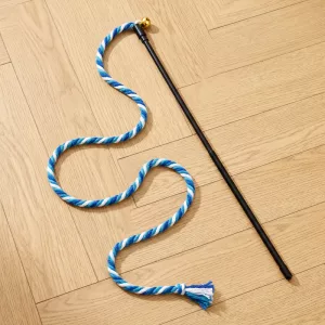 cat feather wand, interactive cat toy