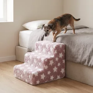 Rampa per letto a 3 gradini morbidi per cani