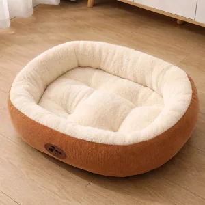 Cuccia morbida e accogliente anti-ansia per cani, nido caldo e calmante in peluche per animali con bordi alti